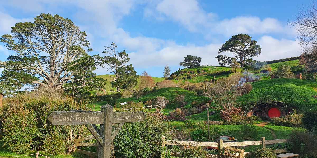 Hobbiton movie set on a day trip from Auckland